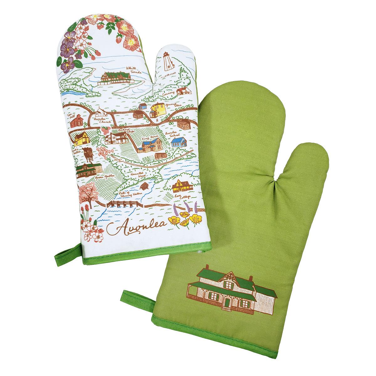 Helping Hands Oven Mitts - Green Kid Crafts