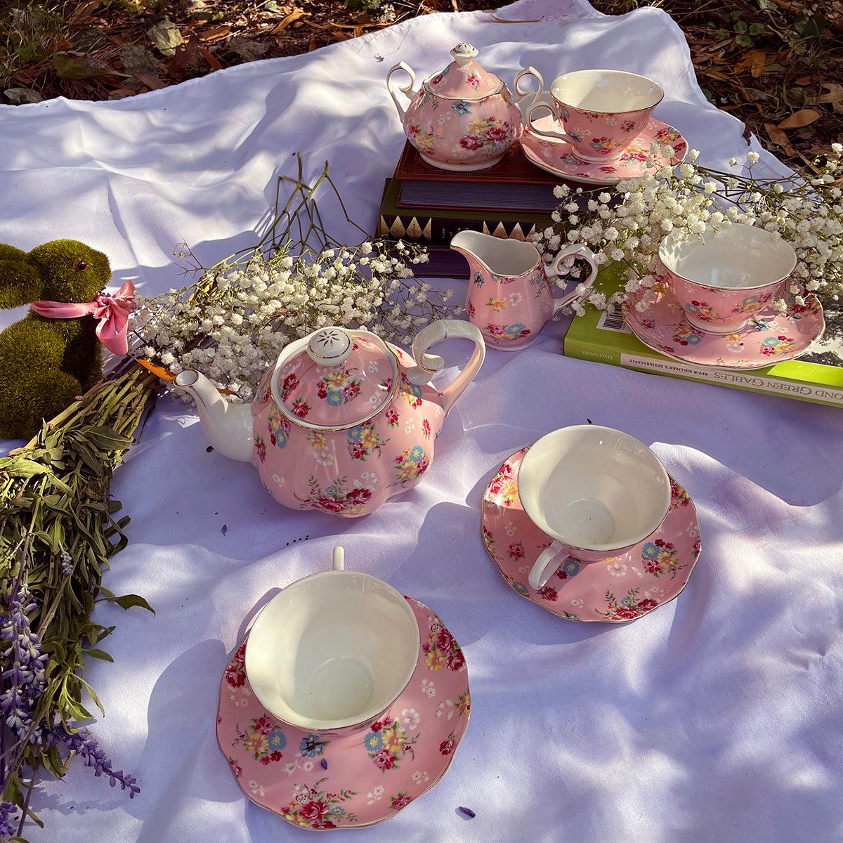 Barry's Picnic - Pink & Red 11 Piece Tea Set – Shop At Sullivan