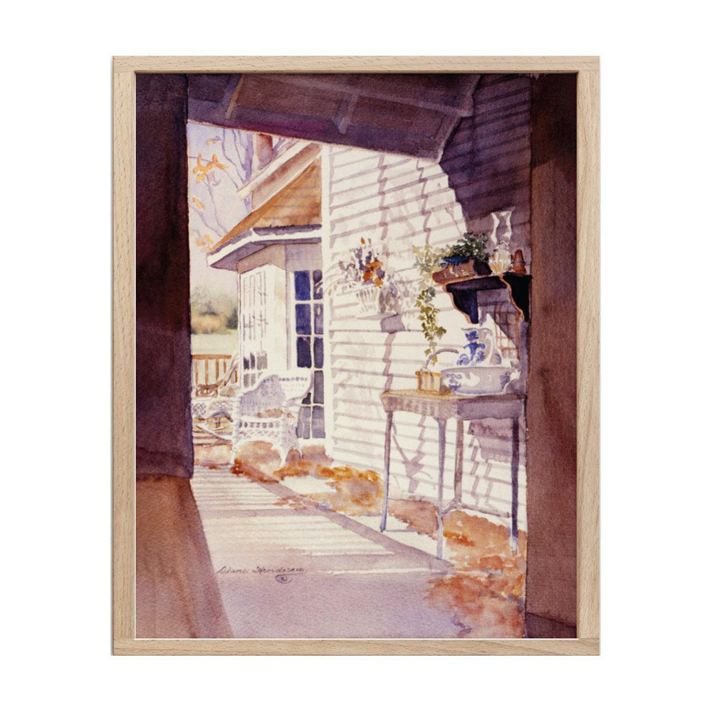 "Rose Cottage, Back Porch" By Diane Henderson, On Watercolor Paper