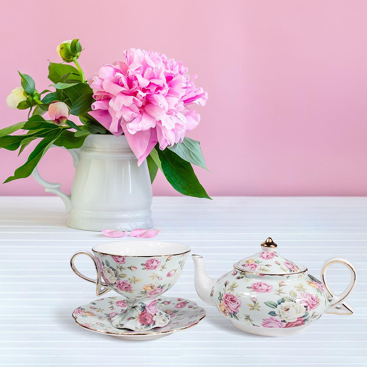 Barry's Picnic - Blue Rose Chintz 4 Piece Tea for One – Shop At