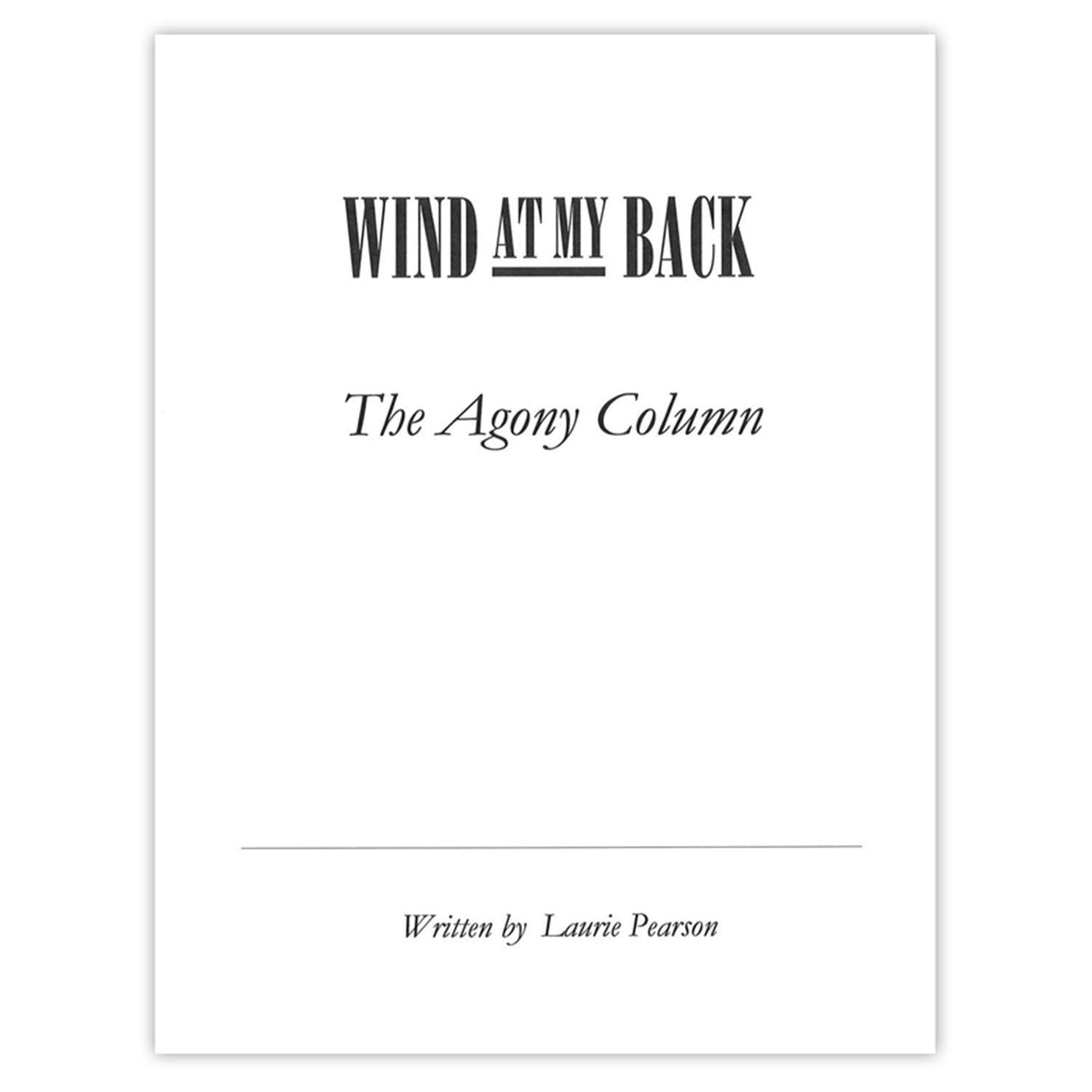 Wind at My Back: The Agony Column Autographed Screenplay