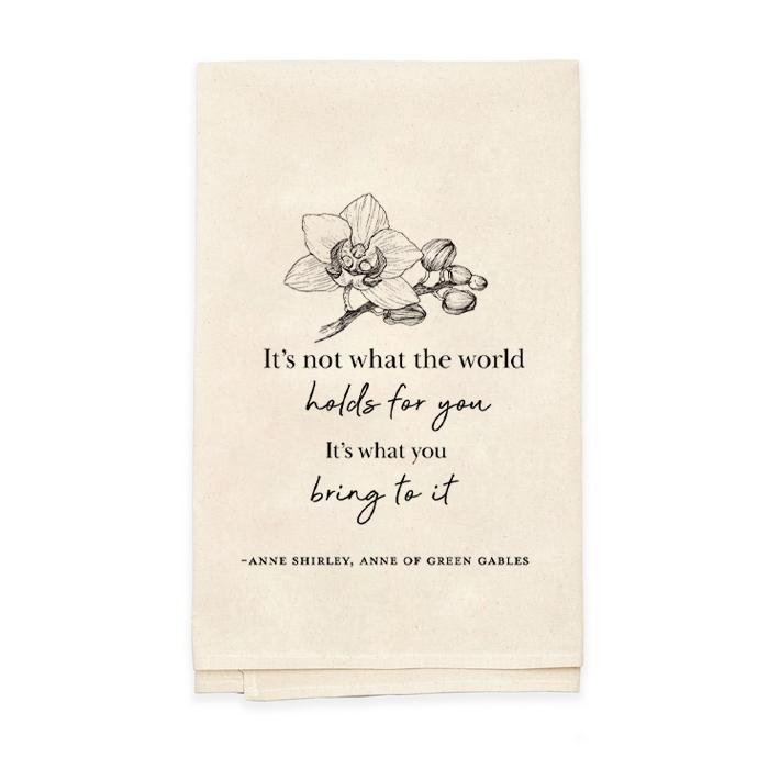 "What The World Holds" Tea Towel