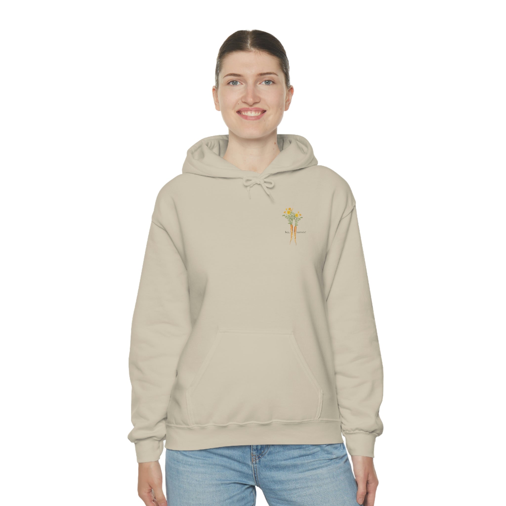 "Hey Carrots!" Hoodie- Sand