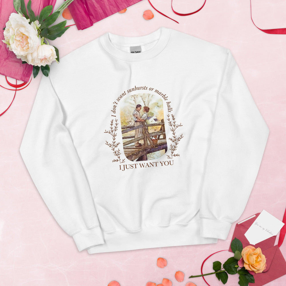 "I Just Want You!" Watercolor Crew Neck Sweatshirt